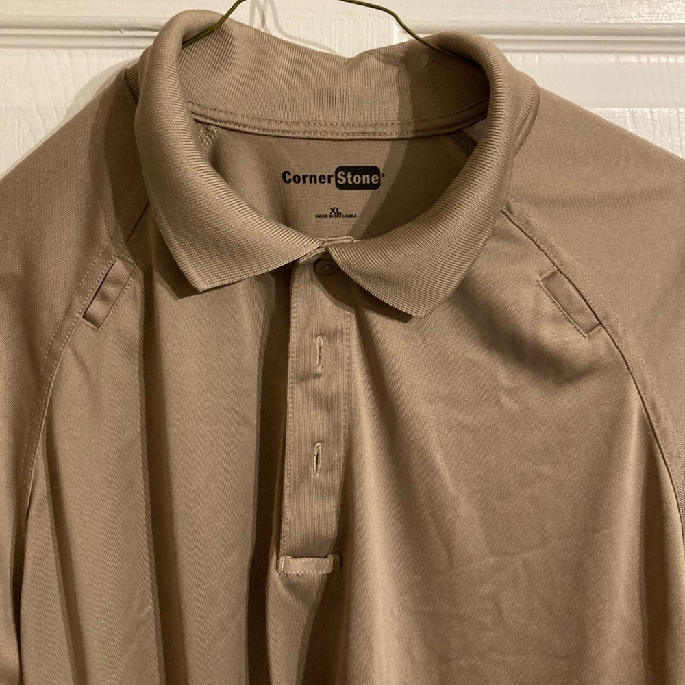 Men’s XL cornerstone long sleeve polo shirt with collar. Tactical wear